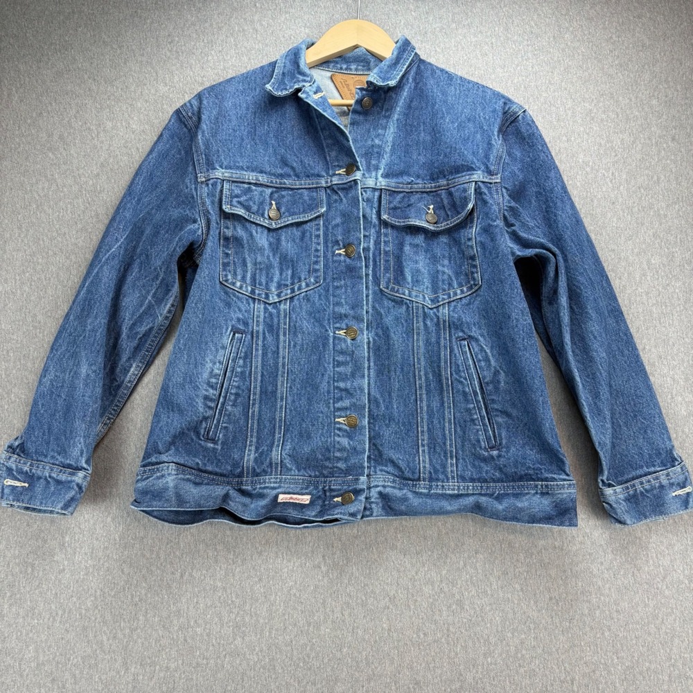 Vintage Shawnee Denim Jean Jacket Mens L Cowboy Button Up Trucker Style Made USA